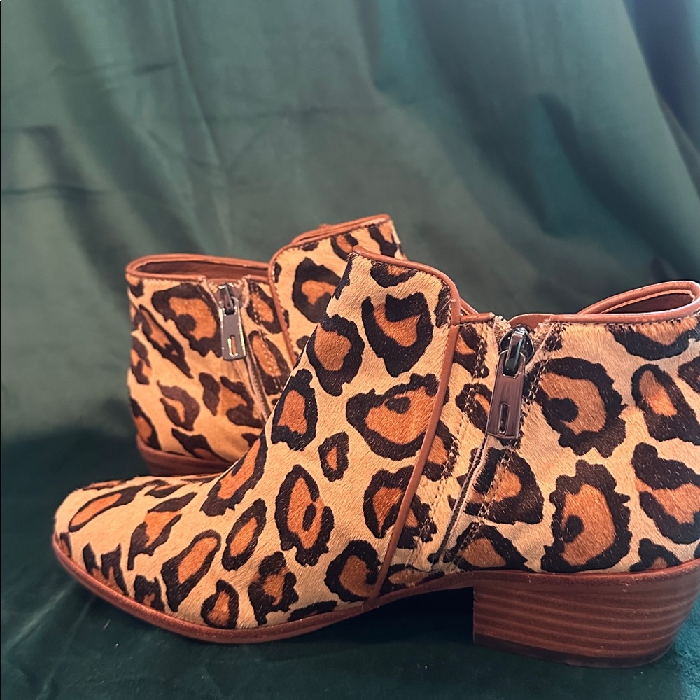 Sam Edelman leopard booties‎ size 7.5